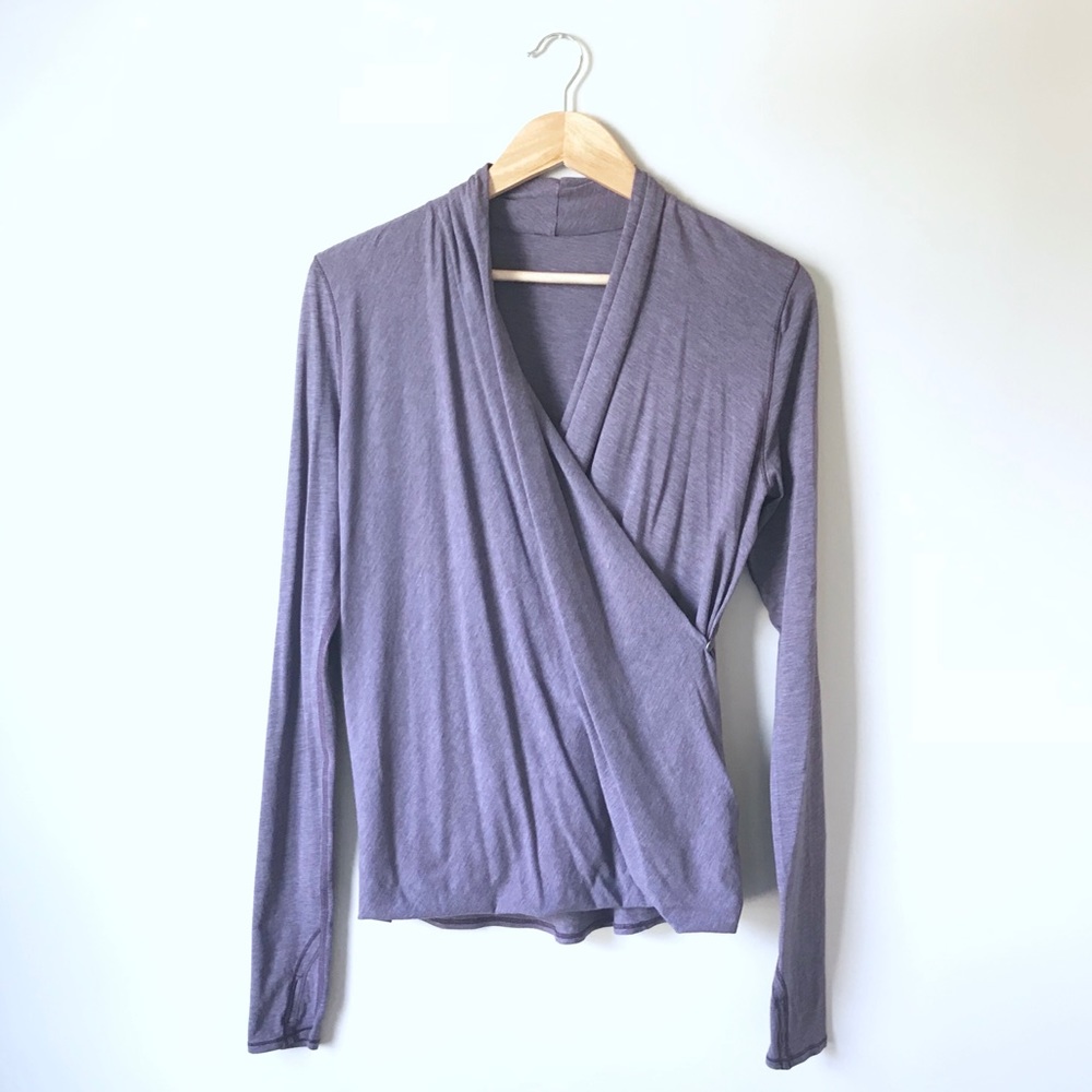 🌈 Gorgeous Amethyst Lululemon Long Sleeve Wrap Top 😍